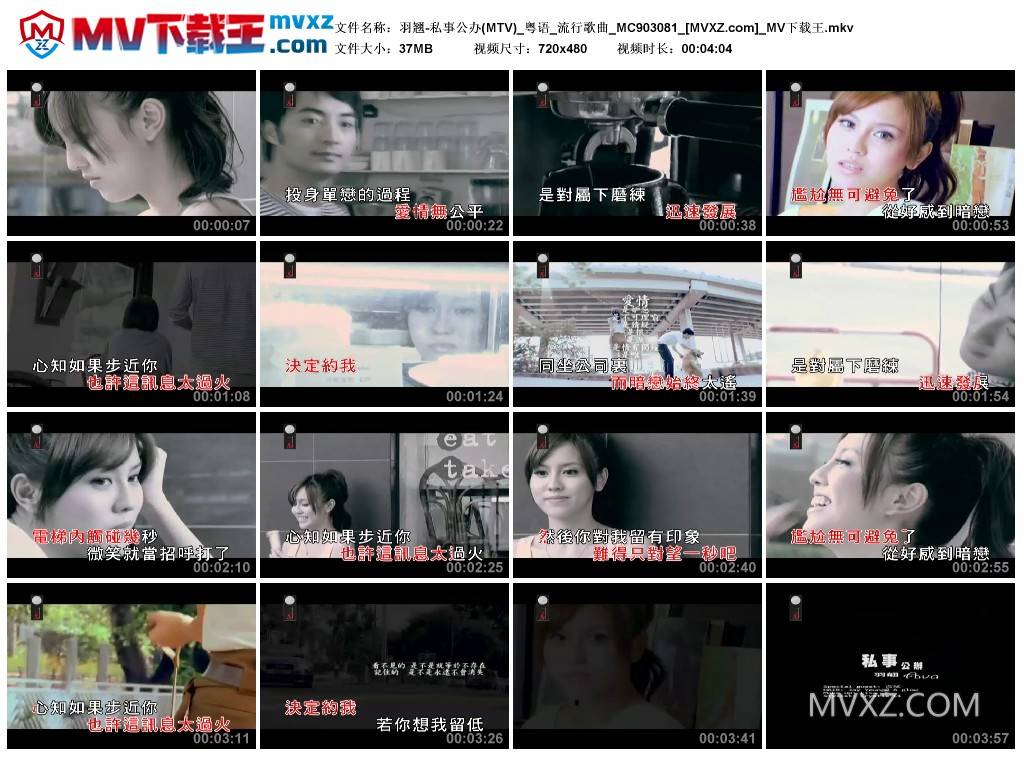 羽翘-私事公办(MTV)_粤语_流行歌曲_MC903081